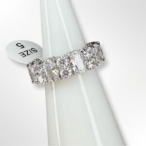 Bomb Party “Embrace The Joy” Ring – Rhodium, Diamond CZ Mult